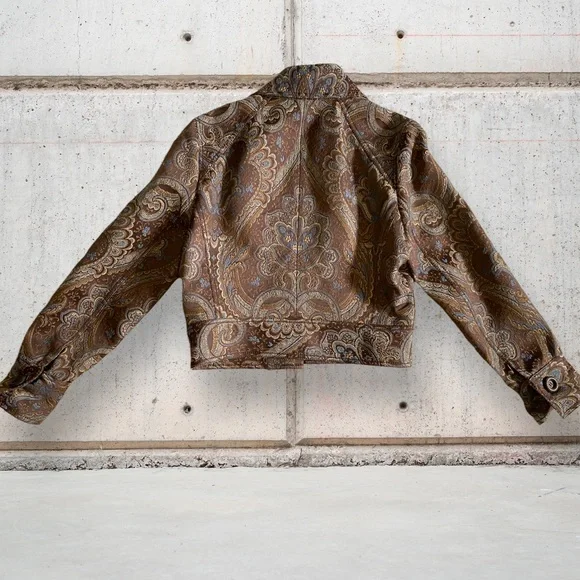 Retro brown paisley jacket - Picture 3 of 6